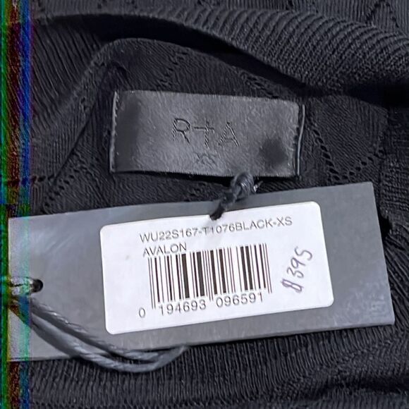 NWT RTA Avalon Open Argyle Sweater Black XS - Picture 11 of 14